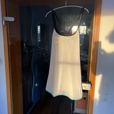 Chiarugi Nachthemd 36 Weiß Negligee Malizia La Perla Schwarz Türkis Strass - NEU