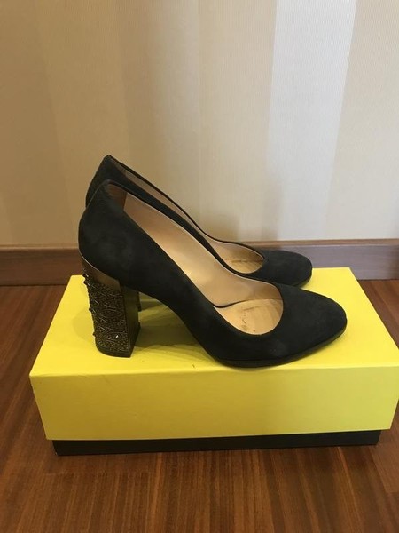 Women Cerutti Heels Navy Suede 35