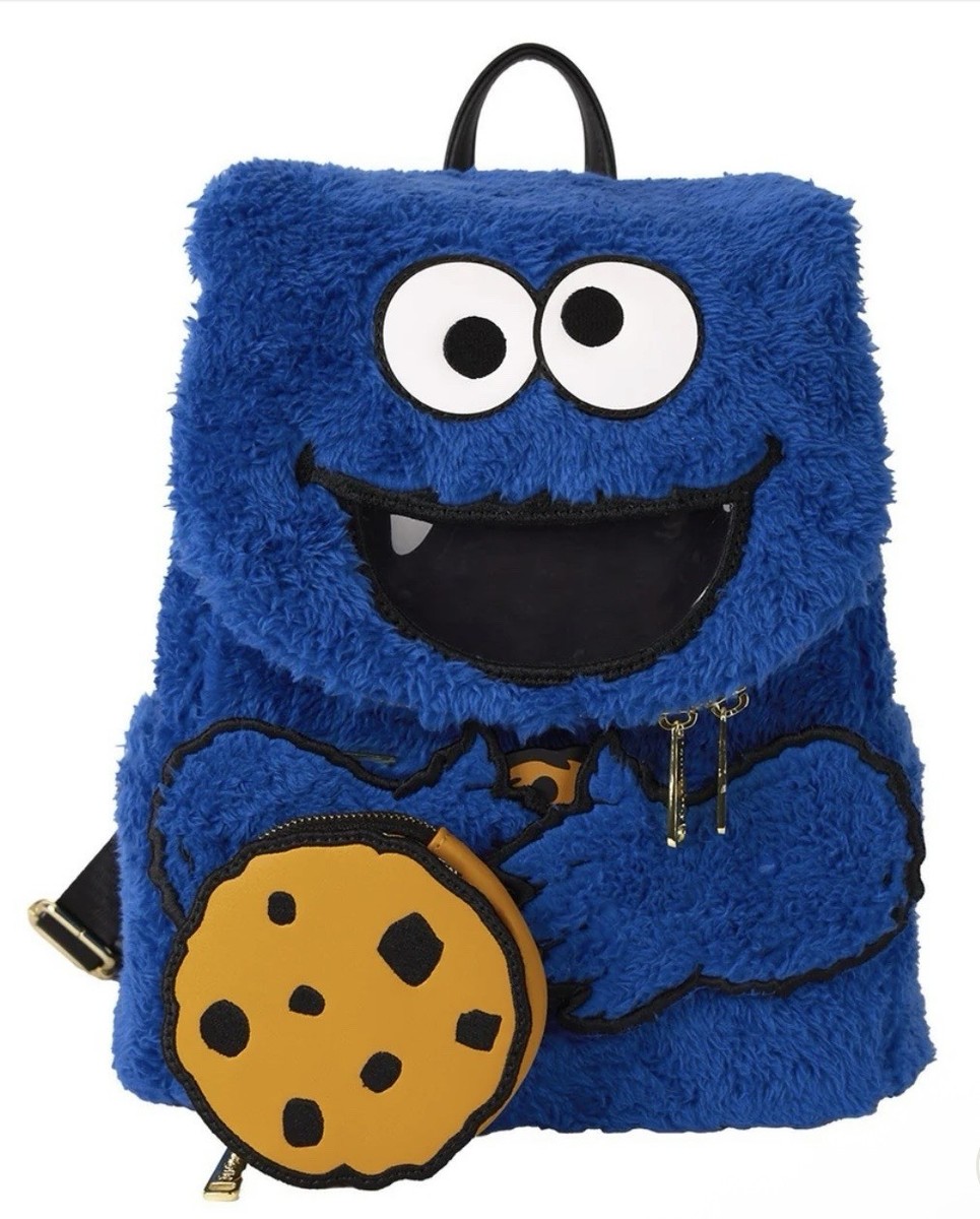 Loungefly Sesame Street Cookie Monster Plush Cosplay Mini  display picture 3