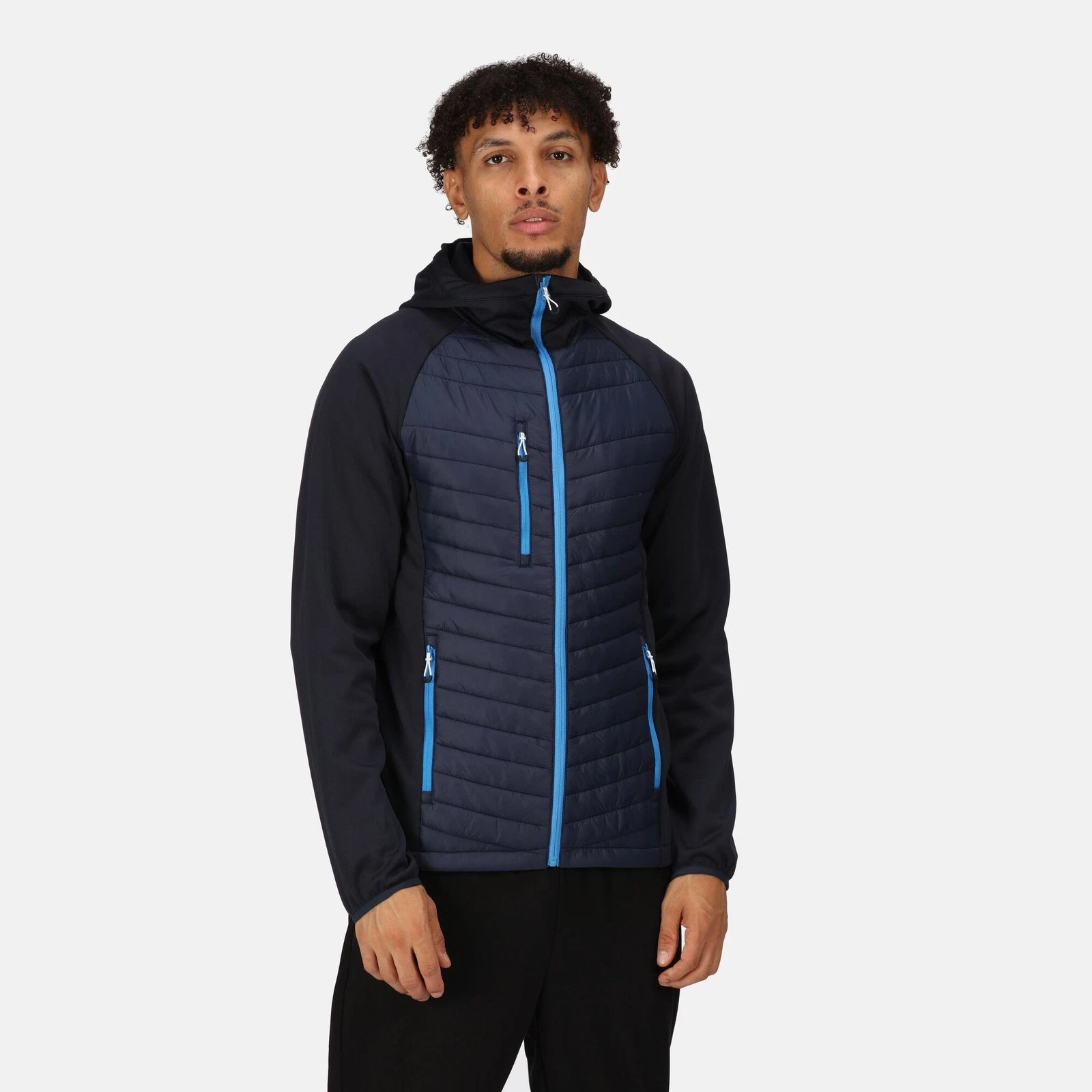 Regatta Navigate navy/french blue men's insulated stretch hybrid jacket