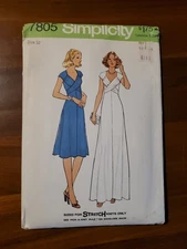 Simplicity Sewing Pattern 7805 Misses Dress Size 10 B32.5" Cut Complete 
