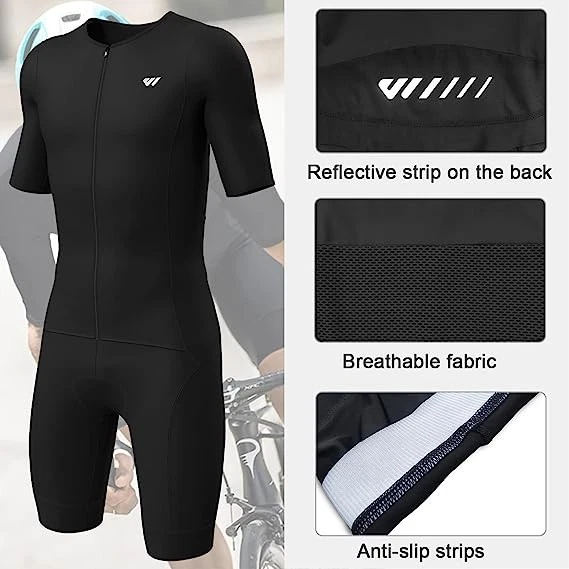 Wulibike Men's Triathlon Suit Professional Trisuit Short Sleeve Ironman Races - Image 4 of 4