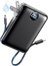 Portable Charger Power Bank 10000Mah, 45 Smaller Built-In Cables AC Plug