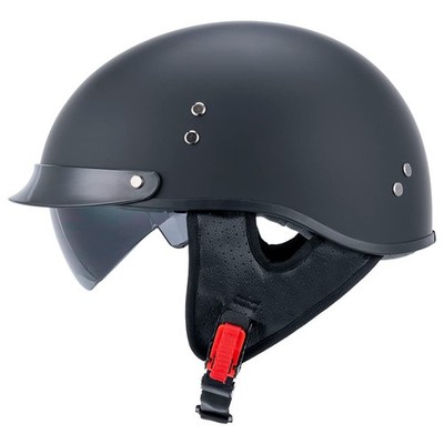 Half Helmet Motorcycle Men Women Adult Dot Certified Fiberglass Half Shell Vi...