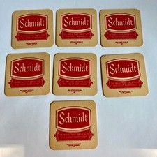 Lot 7 Vintage Schmidt Brewing Beer Coasters Cardboard St Paul, MN