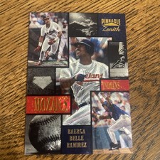 1996 Pinnacle Zenith Carlos Baerga Albert Belle Manny Ramirez Mozaics #18 1A