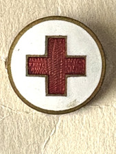 Vintage Red Cross Enamel Pin
