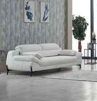 Couch Dreisitzer Sofa 3 Sitzer Stoffsofa Polstersofa Weiß Moderne