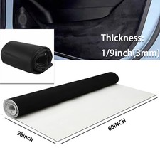 Suede Headliner Fabric Black Car Upholstery Roof Liner Replace 60"x98" Black