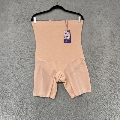 Honeylove SuperPower Shorts Womens 1X Beige High Waist Sculpting Firm Shapewear