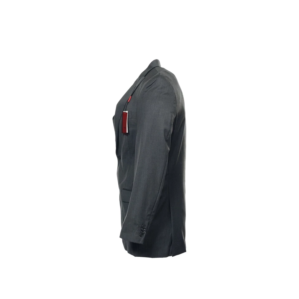 Abrigo deportivo Alfani rojo para hombre 2 botones chaqueta deportiva (40 corto, gris) $325 Foto 2 de 4