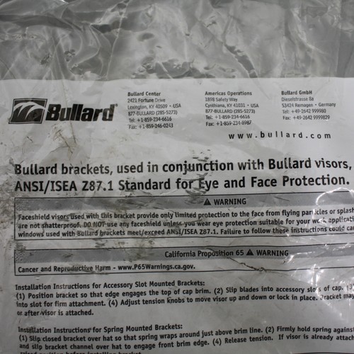 (13) Bullard Staffa di protezione facciale 100G, fascia, alluminio, C30, S51, S61, S62, 911C - Foto 8 di 8