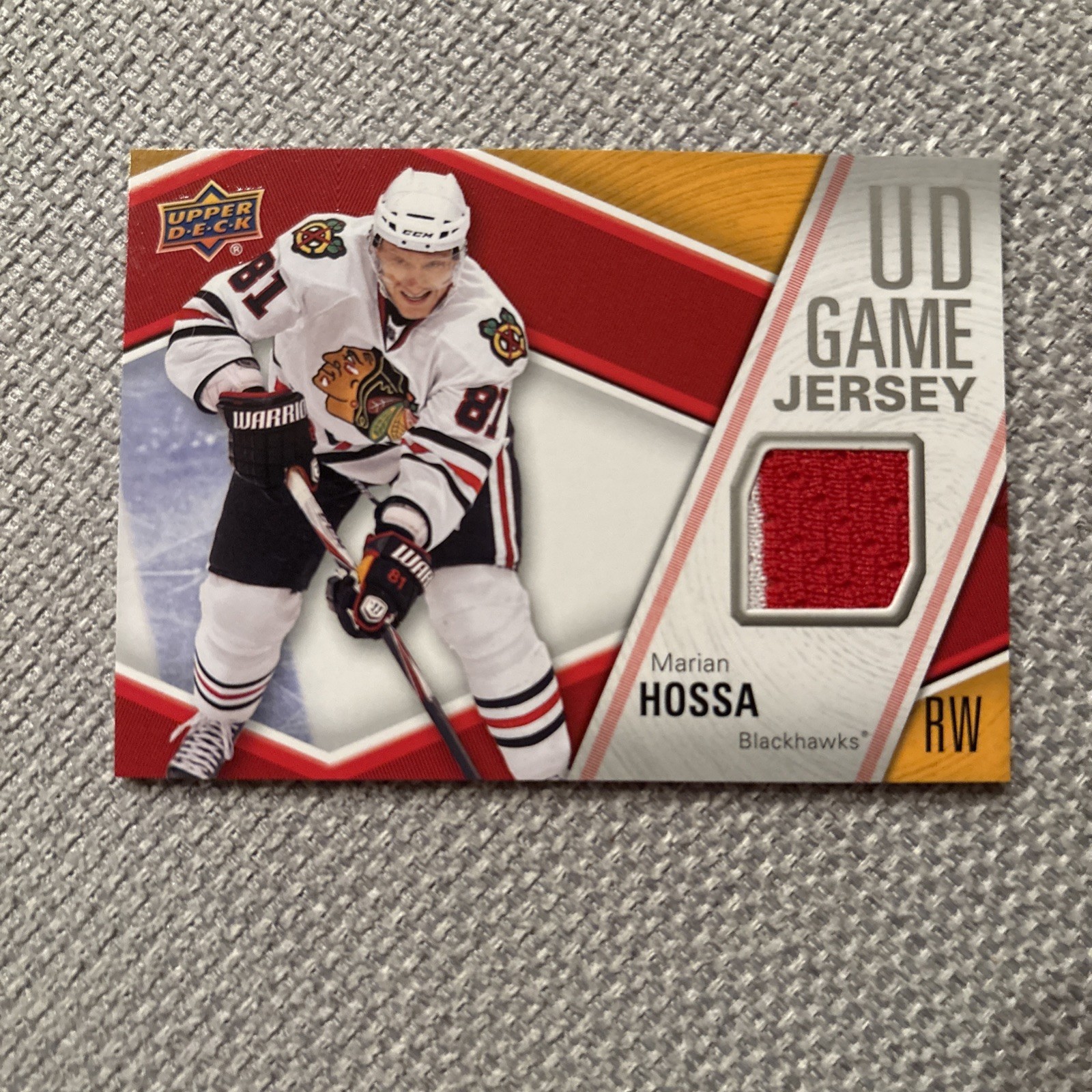 Marian Hossa Blackhawks 2011-12 UD Game Jersey Upper Deck #GJ-MH