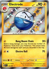 Electrode 134/091 Shiny Rare Holo SV: Paldean Fates NM Pokemon