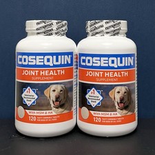 2x Cosequin Joint Health Supplement with MSM  HA for Dogs 120 Chew Tabs each