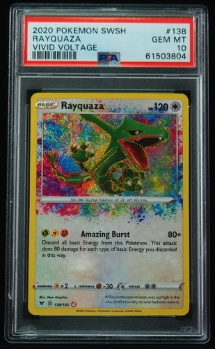 Rayquaza 138 PSA 10 Vivid Voltage Pokemon Card