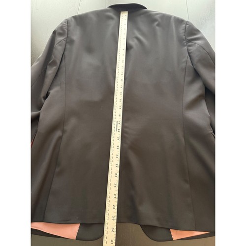 Hugo Boss Mens Wool Sport Coat 38S Black Two-Button Blazer Jacket Made USA - Picture 17 of 19