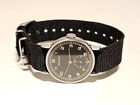 VINTAGE RARE SWISS SMALL 30mm WW2 MILITARY BLACK DIAL MEN'S WATCH "PROVITA" 15J.