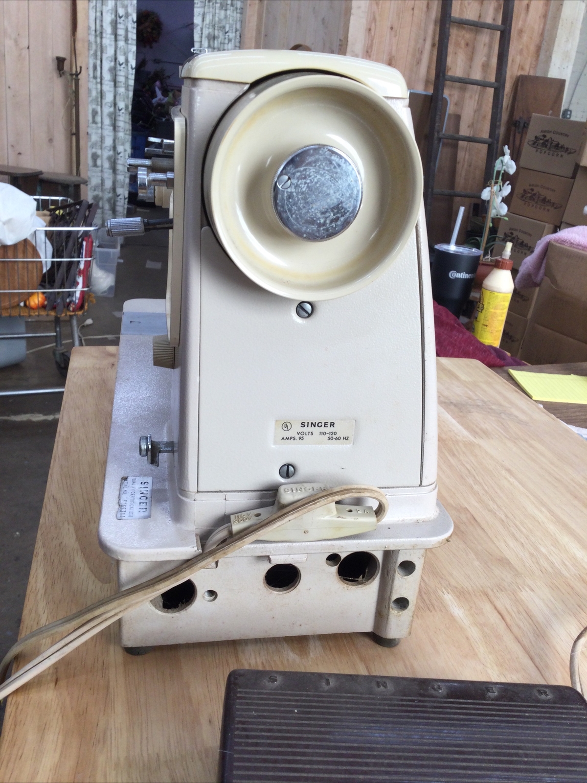 Vtg SINGER Zig Zag Model 457 Sewing Machine, Pedal, Made To Be Used In ...