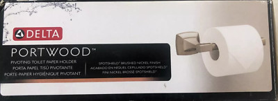 Delta Portwood Pivoting Toilet Paper Holder Brushed Nickel PWD50-BN