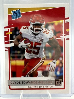 2020 Panini Donruss Clyde Edwards-Helaire #P-321 Rated Rookie Optic Preview