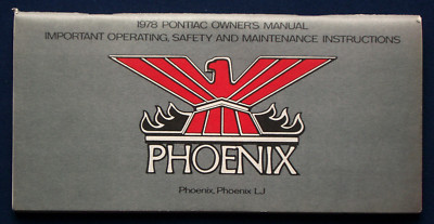 Owner's Manual   Betriebsanleitung 1978 Pontiac Phoenix (USA)