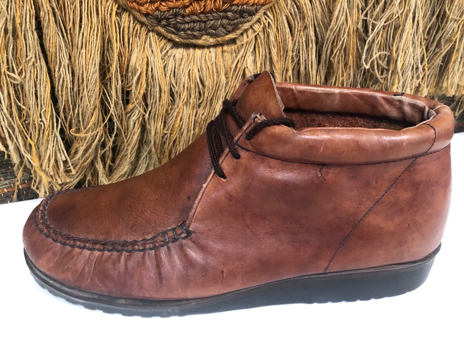 Vintage Brown Leather Chukka Ankle Boots Men's US 11… Gem