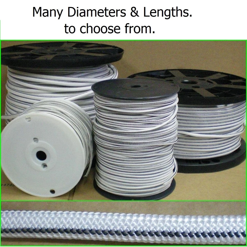 RUSHAZZLED Bungie Nylon coated rubber rope shock cord 1/8 3/16 1/4 3/8 1/2 Bungee Stretch