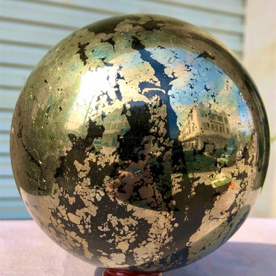 8.14LB  Natural chalcopyrite Quartz Magic Crystal Healing Ball Sphere Healing