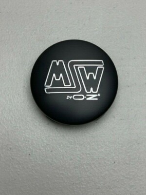 MSW By OZ Matte Black Outline Logo Snap In Wheel Center Cap
