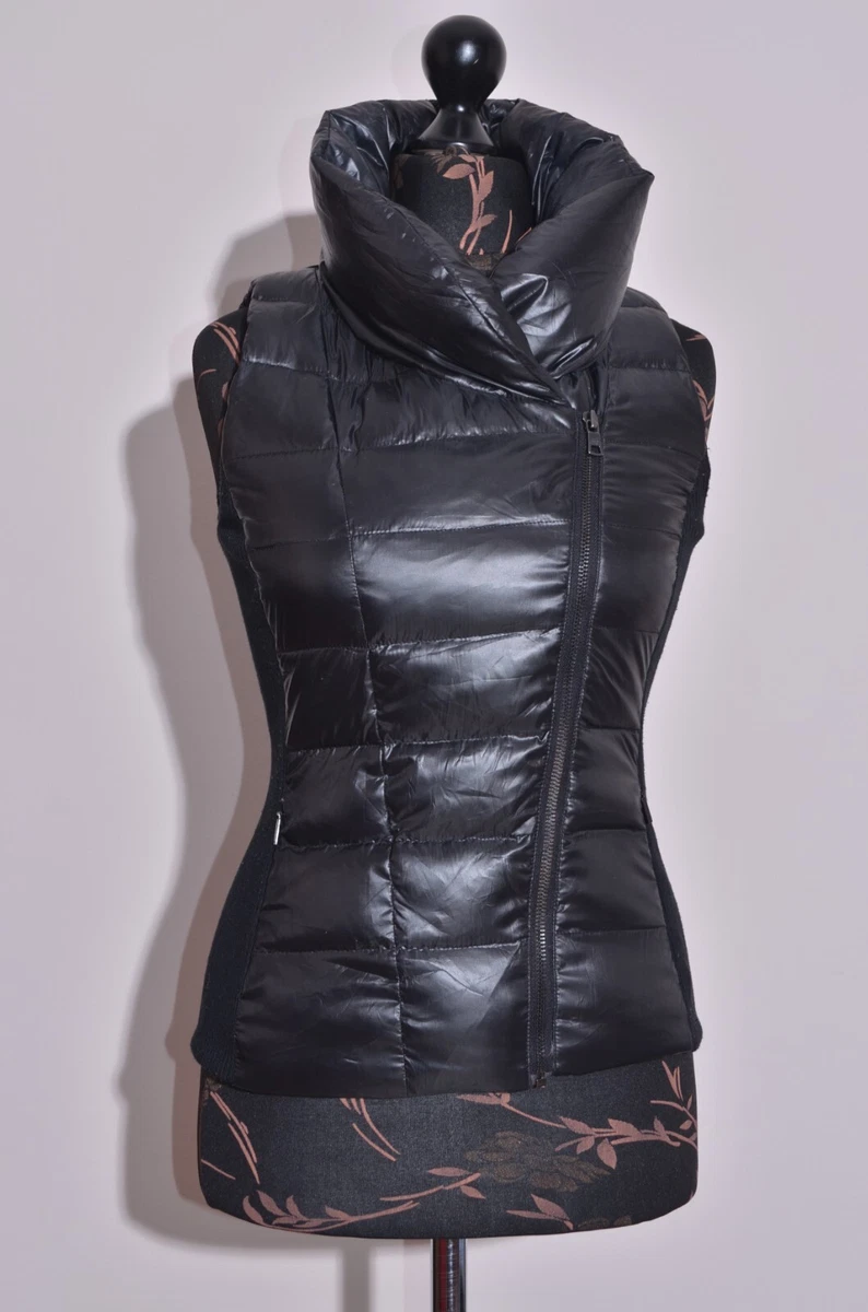 Armani Exchange Womens Black Padded Down Gilet Body Warmer Size XS
