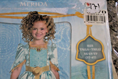 open lace back dress Brave Merida Classic Child Costume main image 0