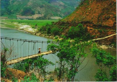 CPM AK VIETNAM Lai Chau - Pont Suspendu du Haut Plateau (1068967)