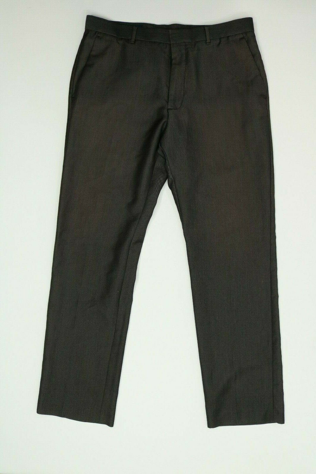 Mens Perry Ellis Slim Gray Dress Pants (Flat Front) 32x30 GUC eBay