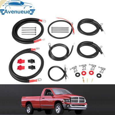 Battery Cables Wire kit for Dodge RAM Truck Gen 3 2003-07 5.9L 24 Valve Cummins
