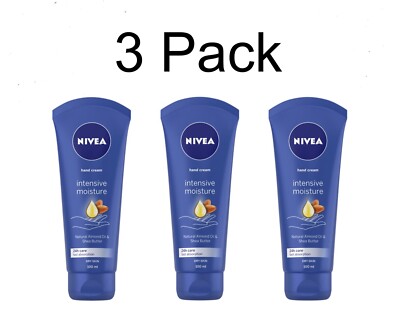3pack Hand cream NIVEA INTENSIVE MOISTURE, 100 ml | 3.38 Fl. Oz