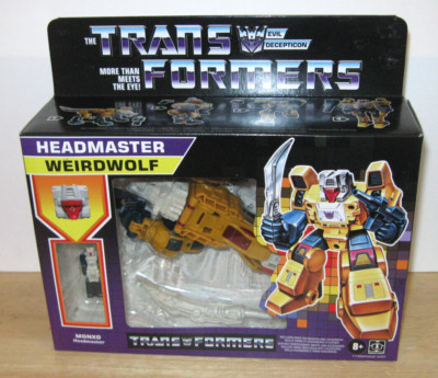 Transformers G1 Retro Headmasters ~ Weirdwolf & Monxo ~ NIP Reissue Exclusive