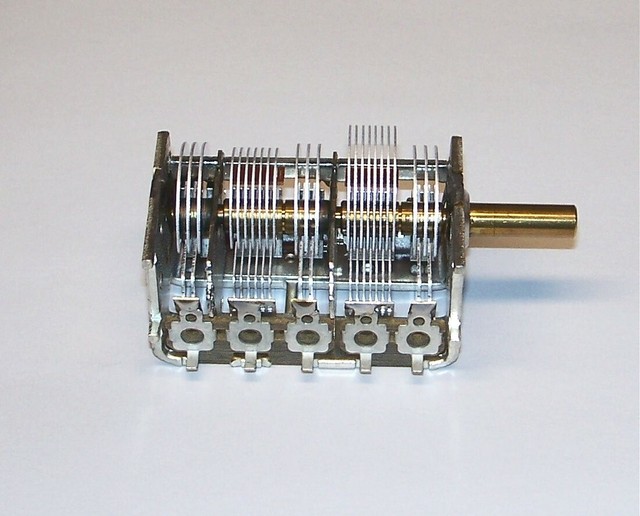 Alps 5 Gang Air Variable Capacitor 10-200pf FM Am SW Crystal Radio ...