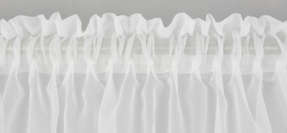 Fenstergardine Gardine 300/400/500x150 cm  Zirkonia Silber Band Fertiggardine - Bild 3 von 4