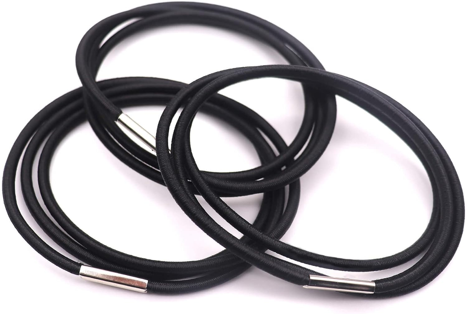 Trash Can Bands Set of 3 Fits 13-33 Gallon Trash Bags Durable Elastic Multicolor-image