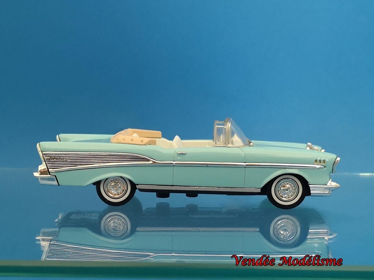Modèle Réduit Chevy Bel Air 1957 Del Prado - Échelle 1/43, Bleu, Occasion Avec Léger Défaut
