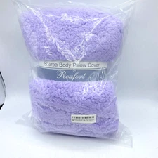 Reafort Ultra Soft Sherpa Body Pillow Cover Case 21" x 54" Lilac New Sealed