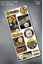 Pittsburgh Steelers Football Decal Sticker Sheet 12x