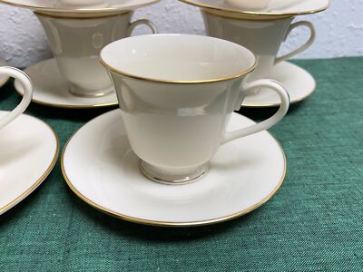 Set of 8 Lenox HAYWORTH Cups & Saucers Made in USA | eBay