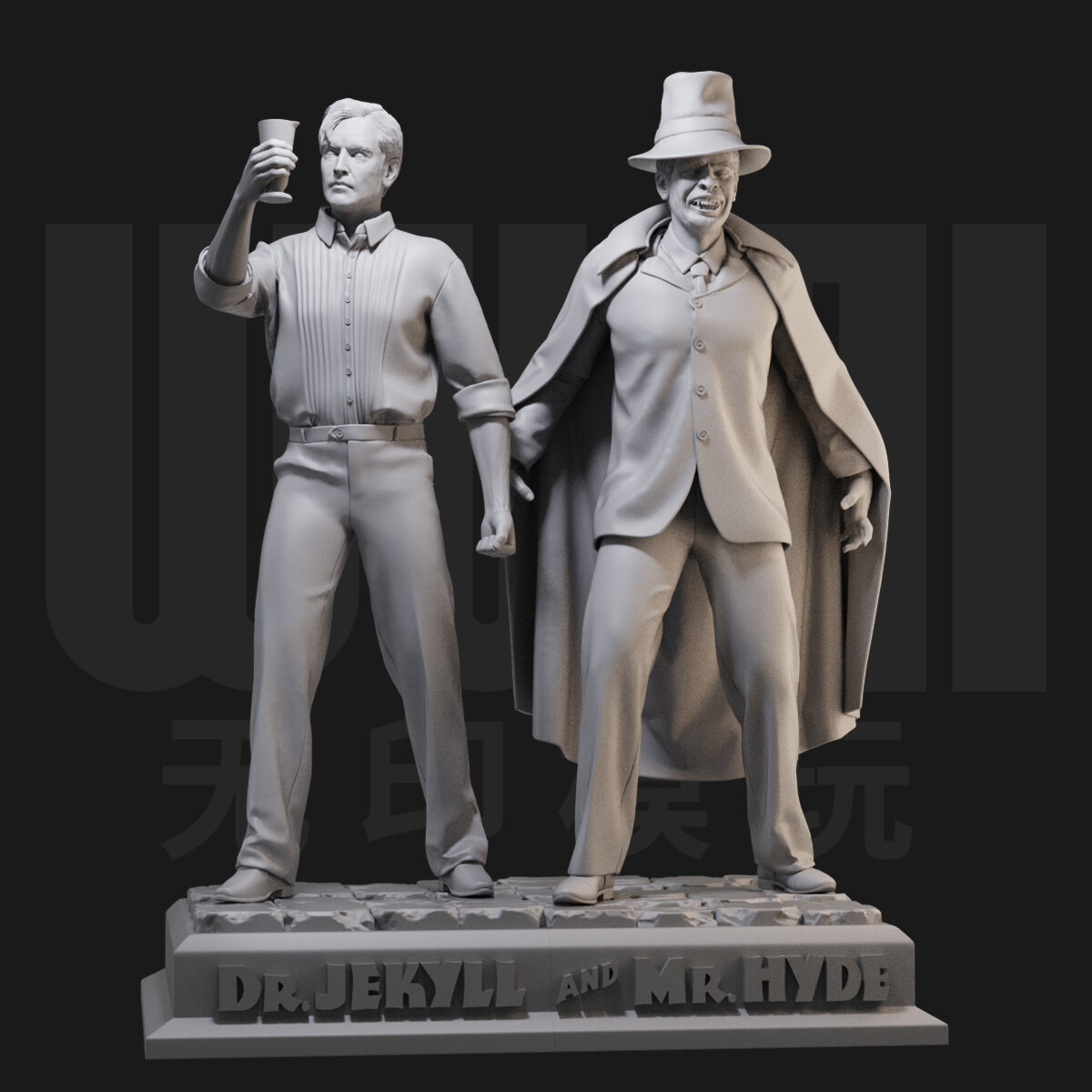 Jekyll Hyde Unassembled Unpainted 3D Printing Resin Model Kits 1