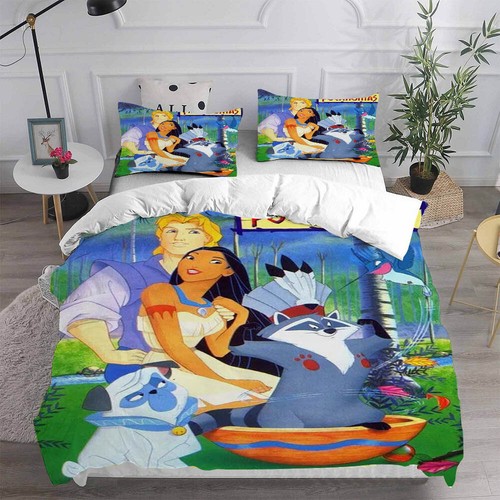 Cosplay Indian Princess Pocahontas 3D Bettbezug Bettwäsche Set Kissenbezug Quilt - Picture 21 of 26