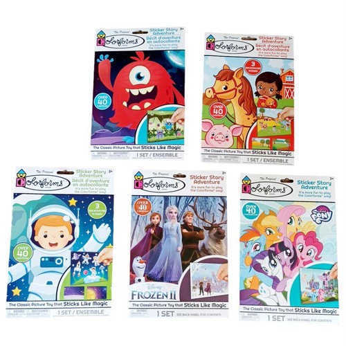 5 Colorforms Sticker Story Adventure Frozen My Little Pony Monster ...