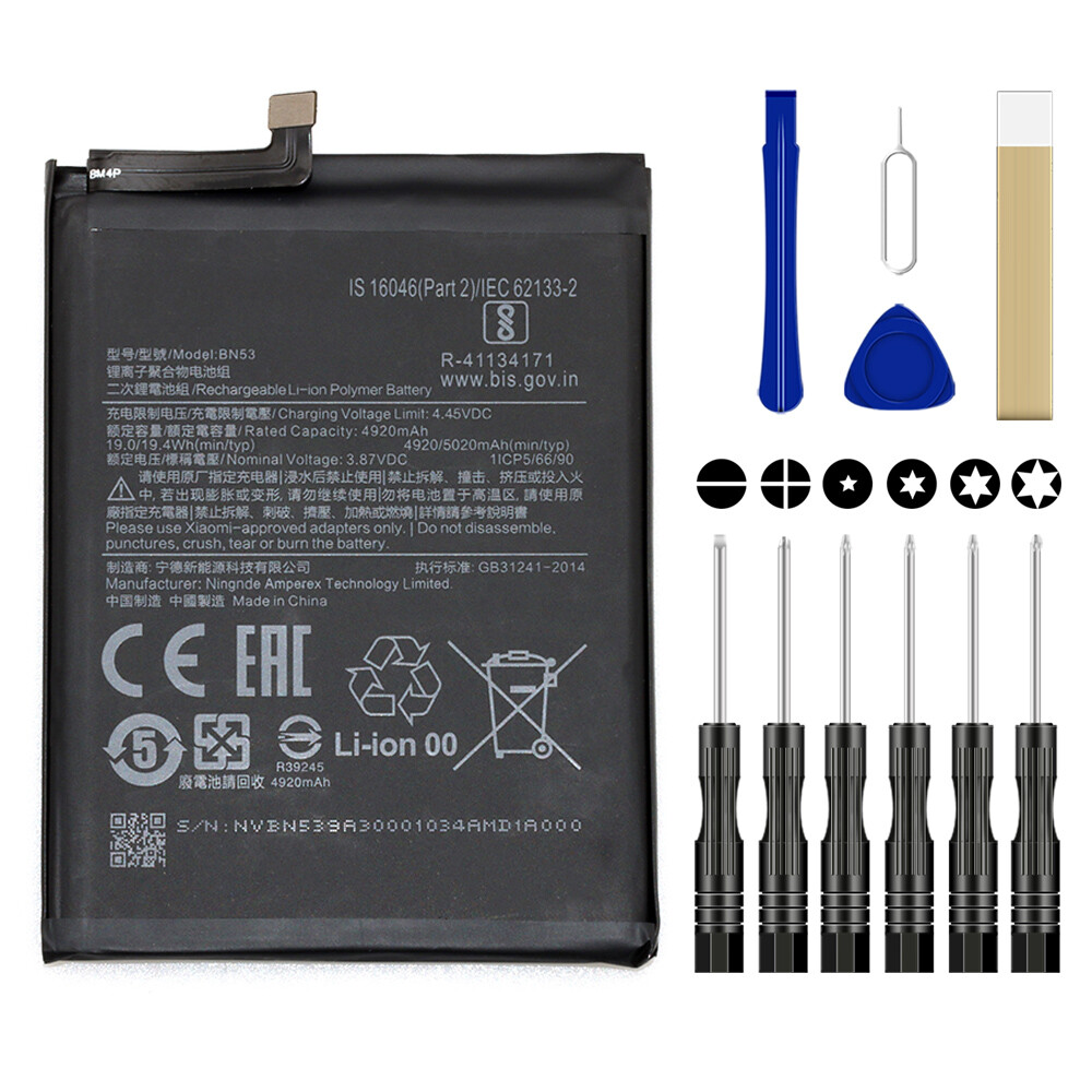 Batterie De Remplacement Pour Xiaomi Redmi Note 9 Pro - Compatible BN53 - Neuf Emballé