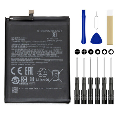For Xiaomi Redmi Note 9 Pro Battery BN53 Replacement Tool USA