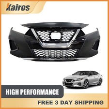 For 19-23 Nissan Maxima Complete Front Bumper Kit W/O Fog Light Sensor Hole